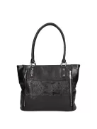Karen rostbőr válltáska N 087 fekete virág