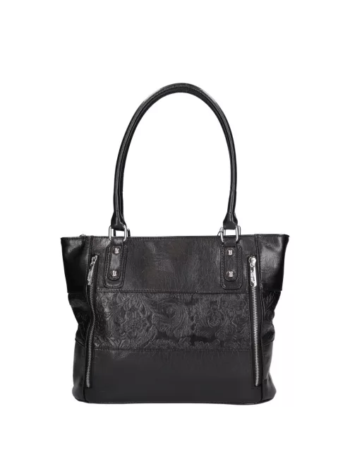 Karen rostbőr válltáska N 087 fekete virág