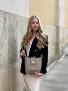 Karen rostbőr táska 9437 bronz virág