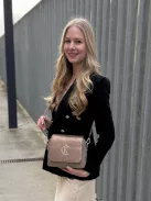 Karen rostbőr táska D 527 bronz virág