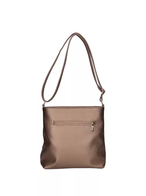 Karen 1607 bronz virág rostbőr táska