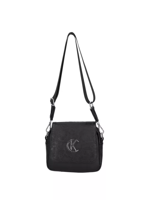 Karen rostbőr táska D 527 fekete új virág