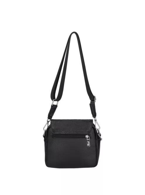 Karen rostbőr táska D 527 fekete új virág