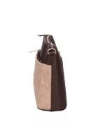 Karen 9358 barna drapp velúr virág rostbőr táska