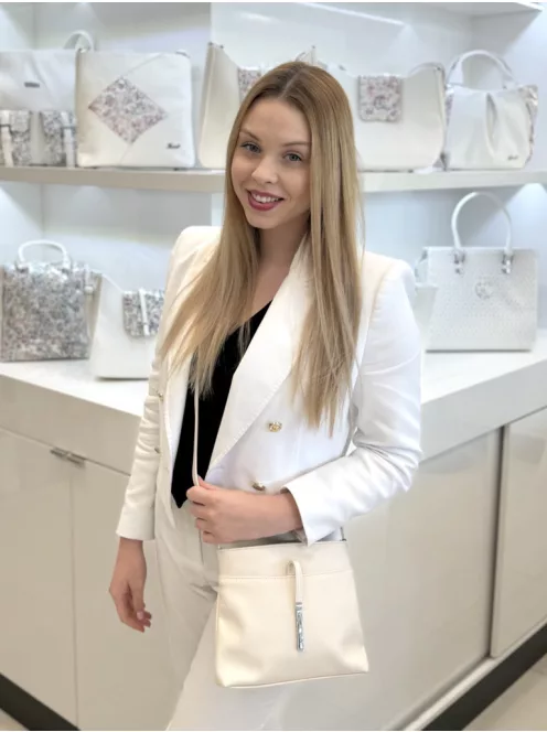 Karen D 099 bézs új virág rostbőr táska