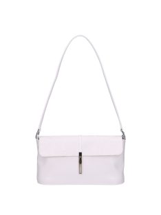 Karen 020 fehér virág rostbőr táska