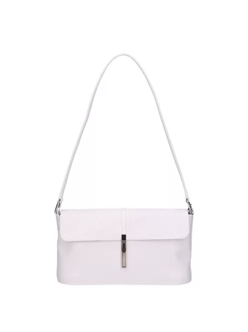 Karen 020 fehér virág rostbőr táska