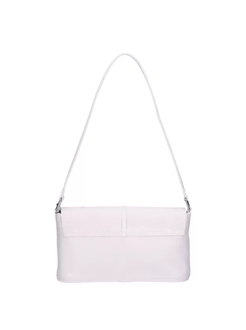 Karen 020 fehér virág rostbőr táska