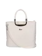 Karen 1491 bis fehér virág rostbőr táska