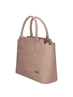 Karen 1721 drapp virág rostbőr táska