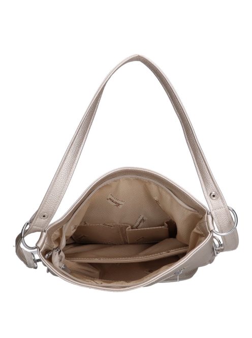 Karen 2452 bézs arany rostbőr táska