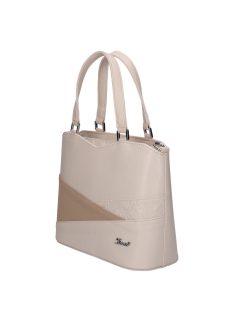 Karen D 565 bézs virág drapp rostbőr táska