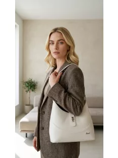 Karen D 658 fehér rostbőr táska