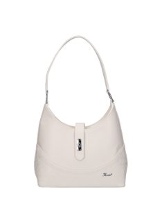 Karen D 658 fehér virág rostbőr táska