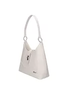 Karen D 658 fehér virág rostbőr táska