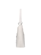 Karen D 658 fehér virág rostbőr táska