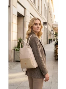 Karen D 694 drapp virág rostbőr táska