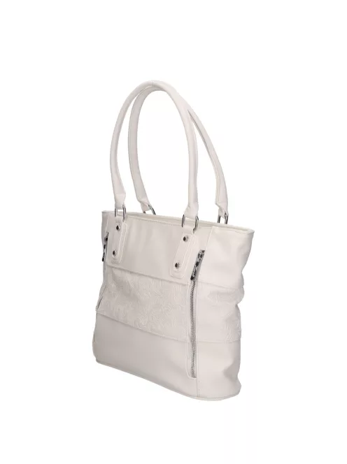 Karen N 087 fehér rostbőr táska