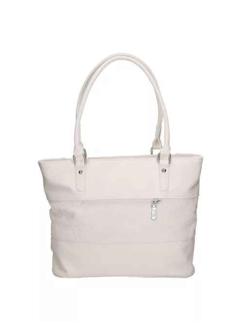 Karen N 087 fehér rostbőr táska