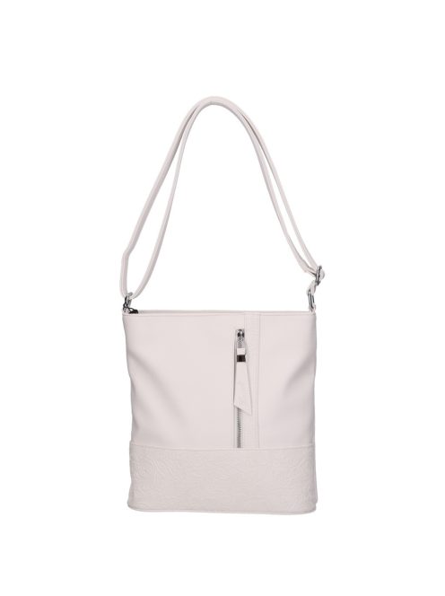 Karen N 157 fehér virág rostbőr táska