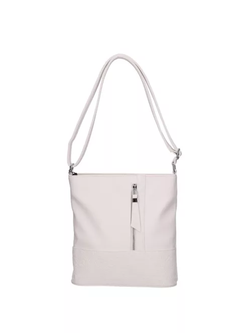 Karen N 157 fehér virág rostbőr táska