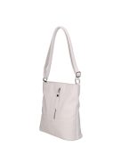 Karen N 157 fehér virág rostbőr táska