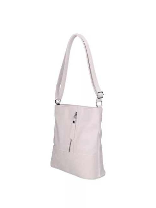 Karen N 157 fehér virág rostbőr táska