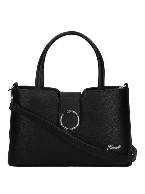 Karen 1746-K fekete rostbőr táska