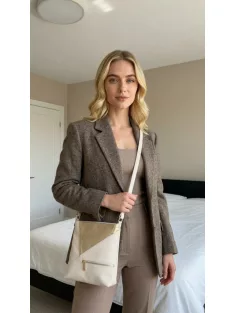 Karen 1748 fehér rostbőr táska