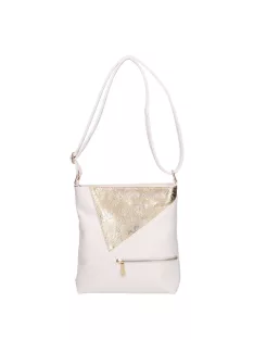 Karen 1748 fehér arany rostbőr táska
