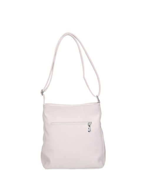 Karen 2447 fehér virág rostbőr táska