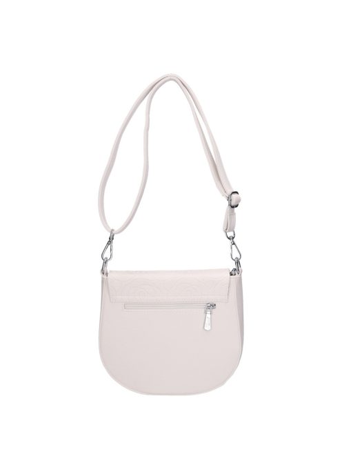 Karen 2497 fehér virág rostbőr táska