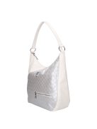 Karen 2533 fehér ezüst rostbőr táska