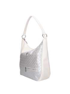 Karen 2533 fehér ezüst rostbőr táska