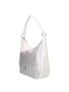 Karen 2533 fehér ezüst rostbőr táska