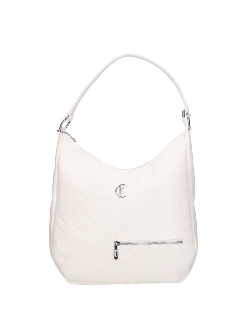 Karen 2533 fehér rostbőr táska