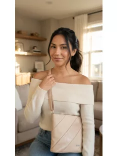 Karen 9481 fehér rostbőr táska