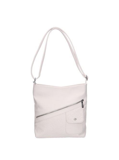 Karen D 704 fehér rostbőr táska