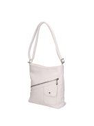 Karen D 704 fehér rostbőr táska