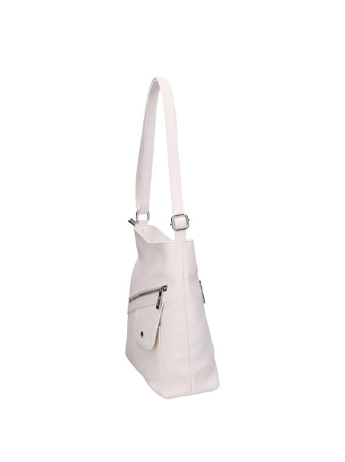 Karen D 704 fehér rostbőr táska