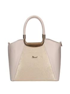 Karen 9251 bis bézs arany rostbőr táska