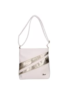 Karen 9553 fehér arany rostbőr táska