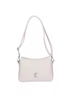 Karen D 700 fehér virág rostbőr táska