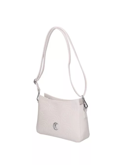 Karen D 700 fehér virág rostbőr táska