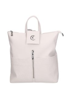 Karen D 703 fehér rostbőr táska