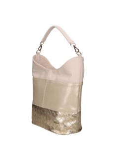 Karen D 207 bézs arany rostbőr táska