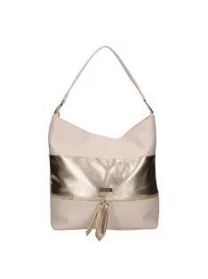 Karen 1713 bézs arany rostbőr táska