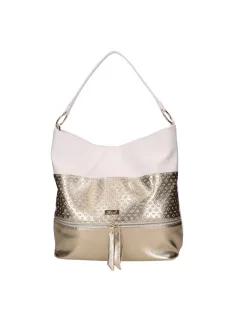 Karen 1713 fehér arany rostbőr táska