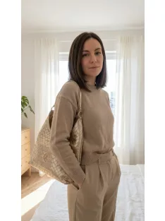 Karen 2528 fehér DK rostbőr táska