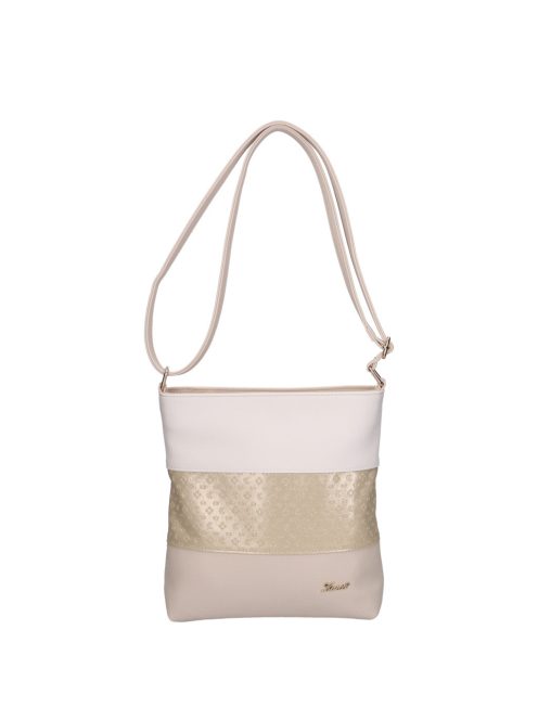 Karen N 099 fehér arany bézs rostbőr táska